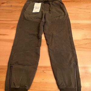 Zara Kids Olive Joggers with Zippered Cuffs